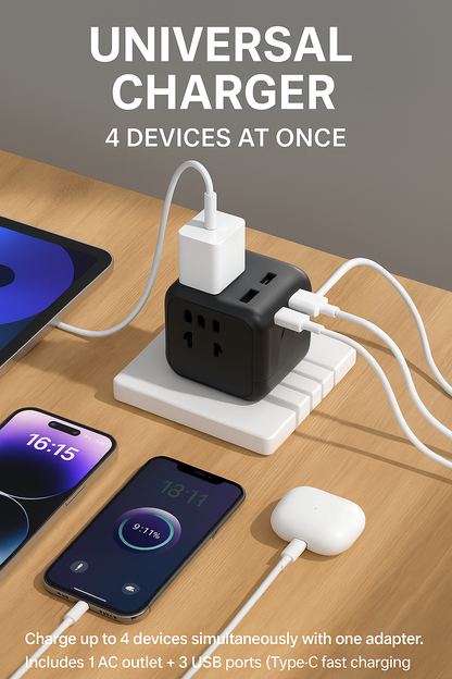 Universal Power Adapter for 200+ Countries